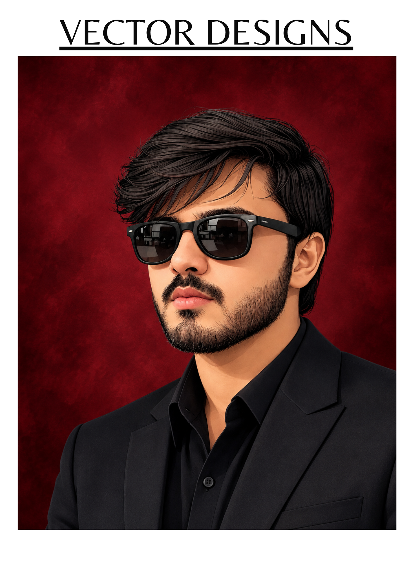 Gentleman with Sunglasses Vector Art
